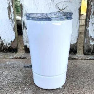 12 oz Sublimation White Travel Tumbler for Kids Insulated Stainless Steel   Slider Lid