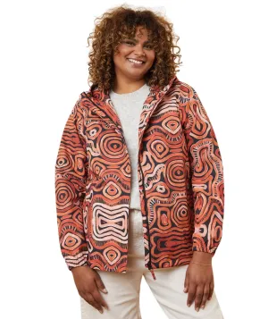 Amble Elements Womens Plus Size Rain Jacket Makukara Ngurra 2XL