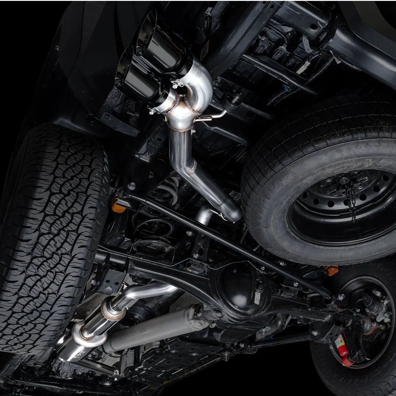 AWE Catback Exhaust System Dual Diamond Black Tips | 2024  Toyota Tacoma