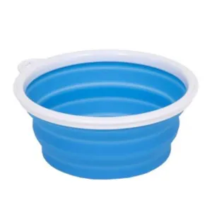 Bamboo Home Collapsible & Portable Silicone Travel Bowl Blue 24oz