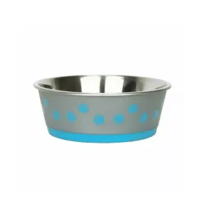 Classic Hybrid Stainless Steel Dish Blue Paws, 3 sizes