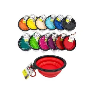 Collapsible Travel Pet Bowl - 13cm x 9cm x 5.5cm