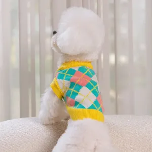 Cozy Bunny Bliss: Blue Rabbit Dog Knitted Sweater - Stylish Autumn and Winter Clothes for Teddy, Cats, and Puppies, Available in XS to XL Sizes