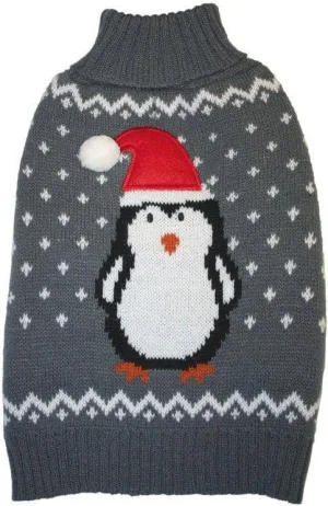 Fashion Pet Gray Penguin Dog Sweater - X-Small