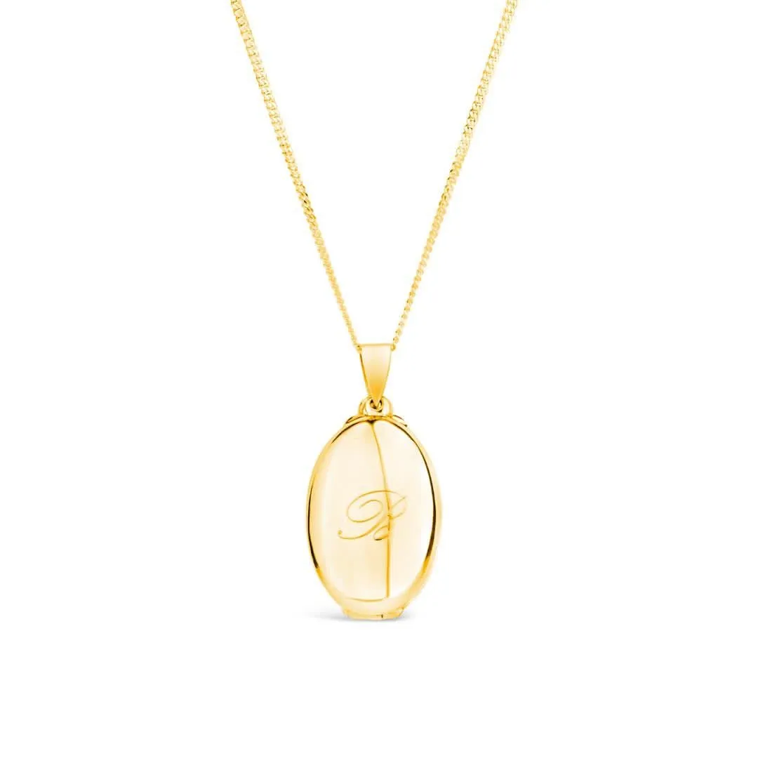 Four Photo Oval Butterfly Locket Gold   Photos