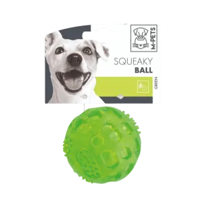 M-PETS SQUEAKY BALL GREEN