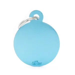 My Family ID Tags Basic Circle Light Blue