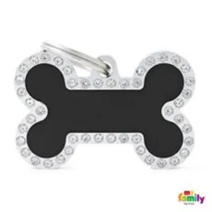 My Family ID Tags Glam Bone Black