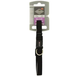 Petlife Nylon Adjustable Collar Black